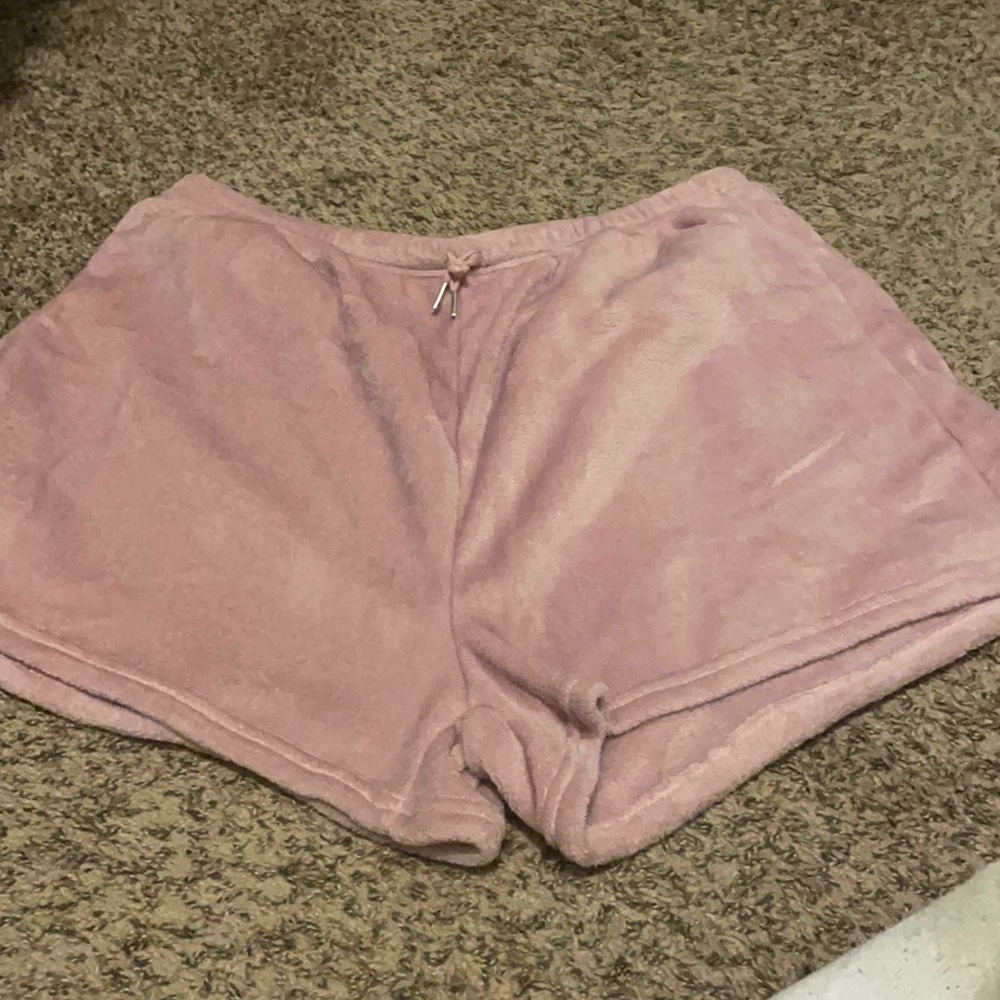 Fuzzy sleep shorts